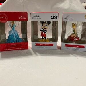 Hallmark Disney Ornaments - lot of 3